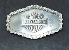 Vintage Harley Davidson Belt Buckle Shield 1976 Motorcycle BIKE Chain Serial 615 picture