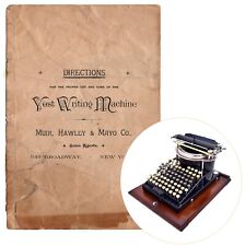 RARE Yost No.1 Typewriter Instruction Manual User Repro Antique Directions Vtg picture
