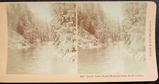 ANTIQUE Real Photo Kilburn Stereoview Lovers Lake Rocky Mountain Park Banff picture