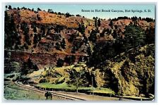 c1910's Scene In Hot Brook Canyon Railway Hot Springs South Dakota SD Postcard picture