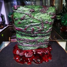 17.9LB Large/Heavy Extremely Rare Natural Ruby ZOISITE Quartz Crystal w/St m2397 picture