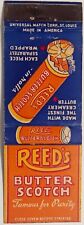 Reed's Butter Scotch Candy Vintage Matchbook Cover picture
