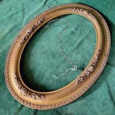 Large Antique Victorian Oval Picture Frame Wood Gilt Gesso Ornate French 24