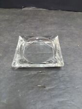 ❤️ Vintage Clear Square Glass Ashtray 3.5 Inches NOS  picture