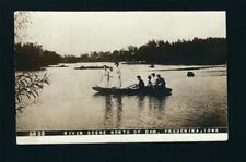 Frederika Iowa IA 1911 RPPC 4 Gals & 3 Guys Row Boating North of the River Dam picture