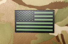 Infrared US Flag Patch IR Army Navy Air Force USN USAF SEAL Green Hook Fastener picture