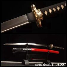 Japan Samurai Katana Sword Damascus Folded Steel Full Tang Sharp Clay Tempered picture