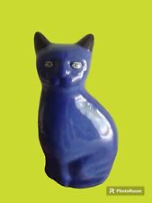 Vintage Calico China Blue Porcelain Cat 12