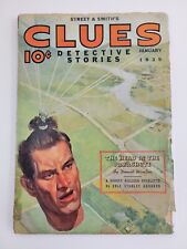 Clues Detective Stories Pulp Magazine January 1939 Decapitated Head Cover picture