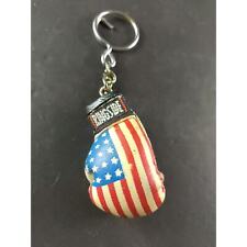 Ring Side Boxing Glove Keychain Flag Red White Blue picture