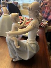 Vintage Lladro 6705 ~ One for You, One for Me ~ Mother and Child Figurine picture