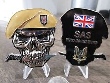 British Army Special Air Service Who Dares Wins Skull SAS Challenge Coin picture