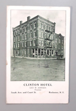 Vintage 1909 Postcard Rochester New York - CLINTON HOTEL South Ave and Court St picture