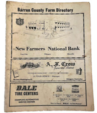 Barren County Kentucky Glasgow KY 1970's Farm Directory Local Advertising Book picture