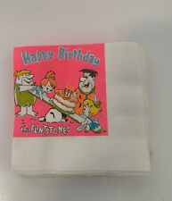 Vintage ©1969 Happy Birthday Flintstone's Hanna Barbera 11 Paper Napkins picture