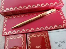 Must de Cartier Trinity Gold Plated Ballpoint Pen Made in France - AUTHENTIC  picture
