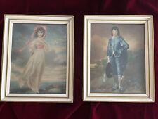 Vintage Mid Century Framed Prints BLUE BOY and PINKIE picture