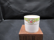 VINTAGE TINY TOOTHPICK HOLDER PINK FLOWERS BOWS GREEN DRAPING SIGNED NIPPON picture