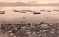 RPPC Gibraltar Town and Bay Postcard picture