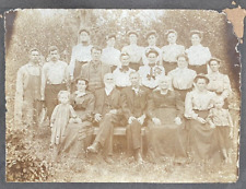 Large Family Edwardian Era Turn of the Century Early 1900's Vintage Photo picture
