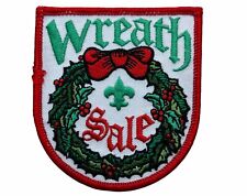 BSA Licensed Boy Scout Christmas Wreath Sale 3 1/8 Inch Patch AVAB0044 F5D32A picture