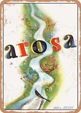 METAL SIGN - 1938 Arosa, 1800m above sea level in Switzerland Vintage Ad picture