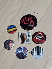 Lot Of 5 Vintage Music Icons Radio Bands Pinback Buttons Sting Madonna Genesis picture