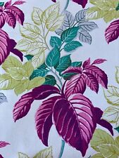 Leafy 1930s Deco Miami Beach TROPICAL LEAVES Barkcloth Vintage Fabric PILLOWS picture