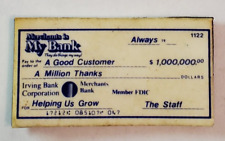 VINTAGE ~ Refrigerator Magnet - 1 Million Thanks from Irving Bank Corp. picture