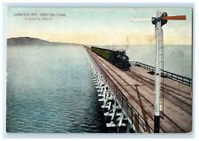c1910s 12 Miles of Trestle, Lucin Cut-Off Great Salt Lake Unposted Postcard picture