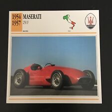 Maserati 250 F 1954-1957 Spec Sheet Info Card picture