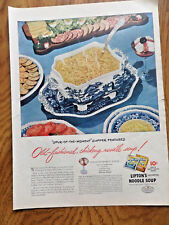 1945 Lipton's Old -Fashioned Chickeny Noodle Soup Ad Elegant Dinner wear picture