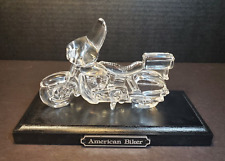 American Biker MC Magic Crystal By Nachmann Crystal Motorcycle With Wood Base picture