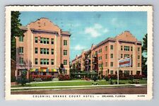 Orlando FL-Florida, Colonial Orange Court Hotel, Vintage c1934 Souvenir Postcard picture