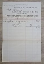 1893 Dodge & Laing Produce Merchants Billhead Receipt Manchester, NH picture