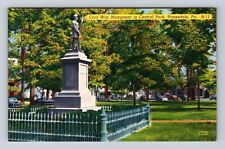 Honesdale PA-Pennsylvania, Civil War Monument, Central Park, Vintage Postcard picture