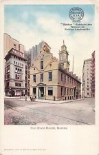 Boston MA Massachusetts, Old State House Rubber Shoe Advert, Vintage Postcard picture