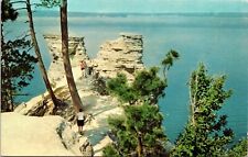 Pictured Rocks at Miner's Castle Munsing Michigan Vintage Postcard  picture
