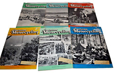 Collection of 6 1955-1956 American Motorcycling Magazines - Complete picture