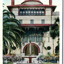 c1920s St. Augustine, Fla. Entrance Ponce De Leon Flagler Hotel Postcard FL A65 picture
