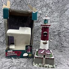 Vintage Mr Christmas Holiday Lighthouse Seagulls Revolving and Sound WORKS picture