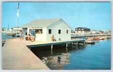 DEWEY BEACH DELAWARE PIER REHOBOTH BAY 1960's ERA CHROME VINTAGE POSTCARD picture