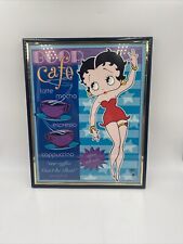 Vtg Framed 8x10 Betty Boop Cafe Poster picture