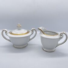 vintage fukagawa porcelain sugar and creamer heavy gold Tea lidded picture