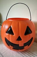 VTG General Foam Pumpkin Halloween Blow Mold Trick Or Treat Bucket Purple USA 8” picture