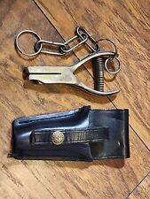 VTG MC Meith Heavy Duty Handheld Ticket Punch Railway Conductor Train And Holder picture