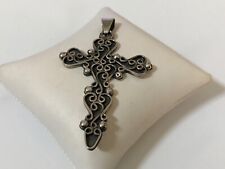 VTG TAXCO Sterling Silver Large Ornate Cross Pendant..Beautiful picture