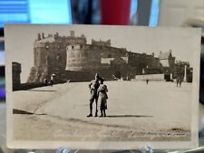 Castlehill-Edinburgh, Edinburgh Castle WW1 Soldier & Woman Vintage Postcard s31 picture