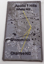 NASA Space Program Moon Map Apollo 1 Hills White Grissom Chaffee Patch 2.75