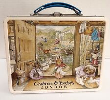 1985 Crabtree & Evelyn Metal LUNCHBOX Peter Rabbit Beatrix Potter Tin London Box picture